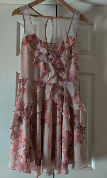 LC Lauren Conrad Tiered/Ruffled Floral Dress - Picture 1 of 8